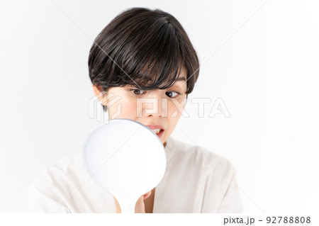 女性　歯　デンタルケア 92788808