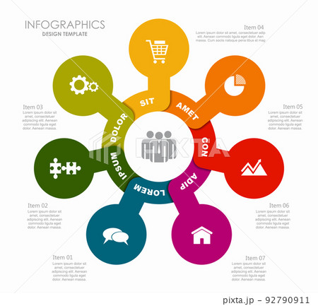Infographic design template with place for your data. Vector illustration. Infographic design template with place for your data. Vector illustration. 92790911