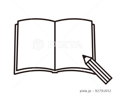 本のベクターイラスト 　教科書   参考書 92791652