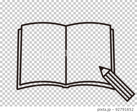 本のベクターイラスト 　教科書   参考書 92791652