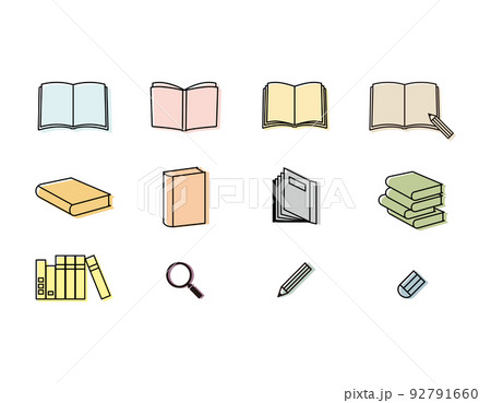 本のベクターイラスト 　教科書   参考書 92791660