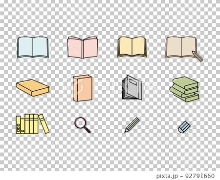 本のベクターイラスト 　教科書   参考書 92791660