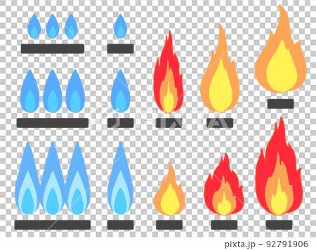 氣體火災各種插圖集 92791906