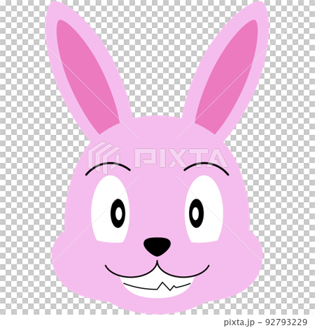 Rabbit face illustration - Stock Illustration [92793229] - PIXTA