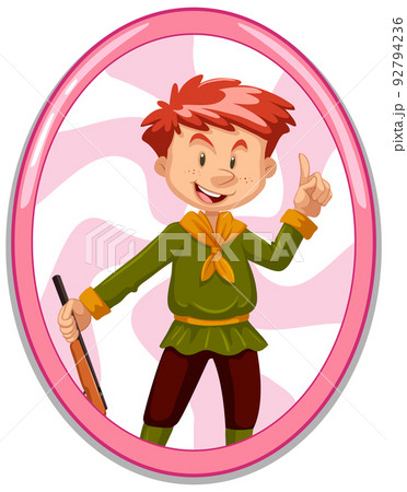 Red hair man cartoon character 92794236