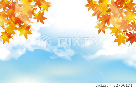 秋の紅葉　背景イラスト 92796171