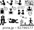 ピクトグラム　ウィルス等感染予防対策　感染経路　生活改善　免疫力向上　睡眠　食事　運動　濃厚接触　 92796577