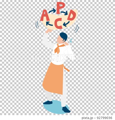 PDCAを華麗に回す男性経営者 92799036