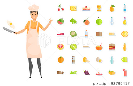 Man Cooking Dishes, Chef Hobby Leisure Time Man Cooking Dishes, Chef Hobby Leisure Time 92799417