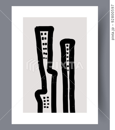 Minimalistic hand drawn printable wall art 92800597