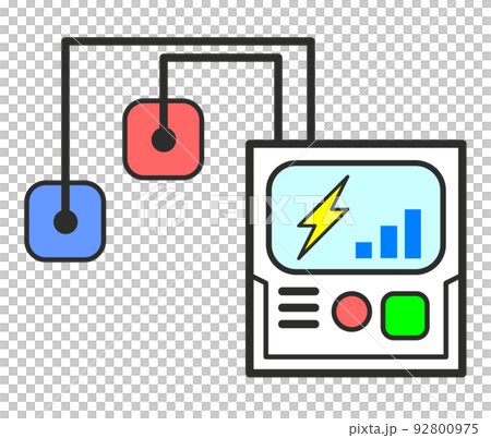 心停止などで使用する医療機器のAEDイラスト 92800975