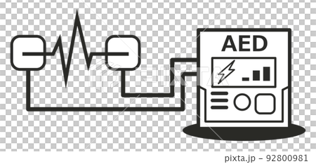 心停止などで使用する医療機器のAEDイラスト 92800981