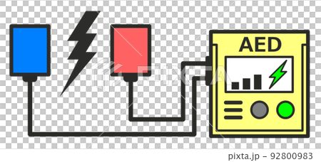 AED illustration of medical equipment used for cardiac arrest etc. 92800983