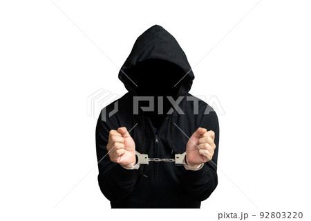手錠を掛けられた人物 手錠を掛けられた人物 92803220