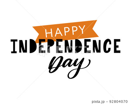 Creative Indian National Flag colour background with Ashoka Wheel, Elegant Poster, Banner or Flyer design for 15th August, Happy Independence Day celebration. 92804070
