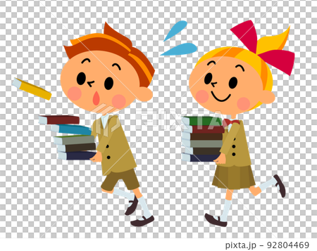 child carrying a book 92804469