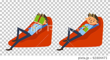 dad reading nap 92804471