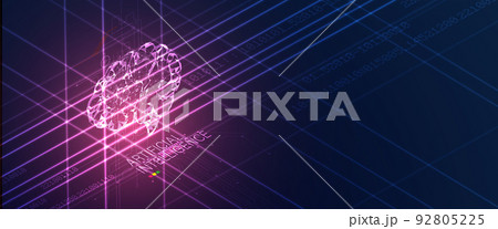 Conceptual technology illustration of artificial intelligence Conceptual technology illustration of artificial intelligence 92805225