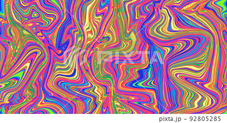 Vivid psychedelic seamless marble pattern with hallucination twists 92805285
