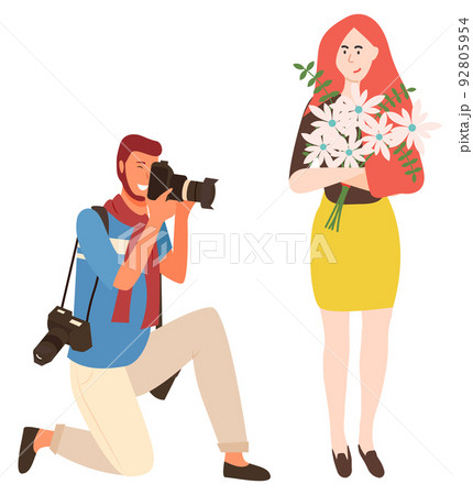 Photographer and Woman with Flowers, Photoset Photographer and Woman with Flowers, Photoset 92805954