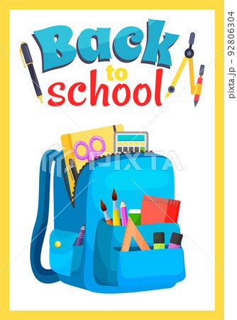 Colored School Backpack Back to School 92806304