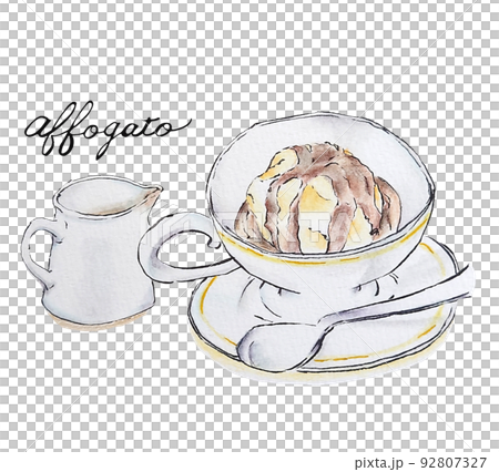 Illustration of affogato 92807327
