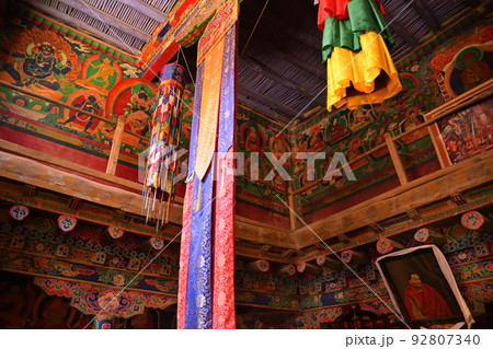 インド最北の秘境、ラダック地方のピャン僧院内部 インド最北の秘境、ラダック地方のピャン僧院内部 92807340