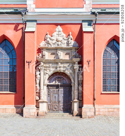 Entrance of Sankt Jacobs kyrka, a church in Norrmalm, Stockholm, Sweden Entrance of Sankt Jacobs kyrka, a church in Norrmalm, Stockholm, Sweden 92808208