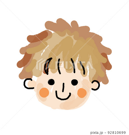 男の子のゆる顔アイコン03(水彩_単品03 男の子のゆる顔アイコン03(水彩_単品03 92810699