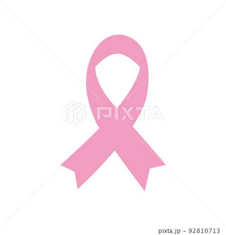 シンプルなピンクリボン運動シンボルマーク 92810713