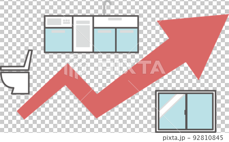 Illustration of Soaring Housing Facilities 92810845