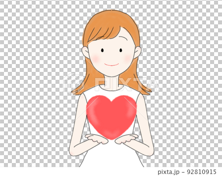 有心臟的婦女 92810915