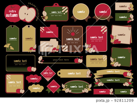 レトロな秋のフレームセット レトロな秋のフレームセット 92811209