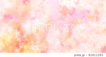 夢かわいい コットンキャンディのような 水彩 背景 92811265