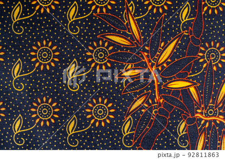 The Batik sarong pattern background in Thailand, traditional batik sarong in Asian. 92811863