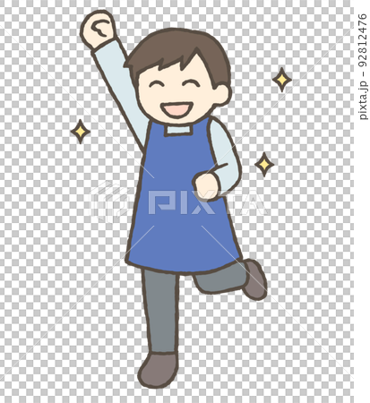 飛び跳ねる男性のイラスト 飛び跳ねる男性のイラスト 92812476