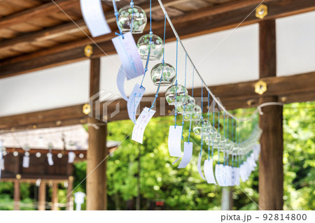 夏の上賀茂神社（加茂別雷神社）　楽屋の風鈴　京都府京都市 92814800