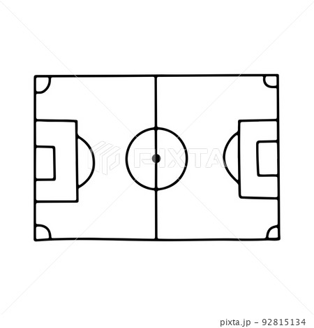 Doodle soccer field, Vector line sketch football stadium Doodle soccer field, Vector line sketch football stadium 92815134