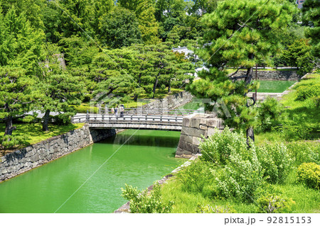 夏の二条城 堀 京都市中京区 夏の二条城 堀 京都市中京区 92815153