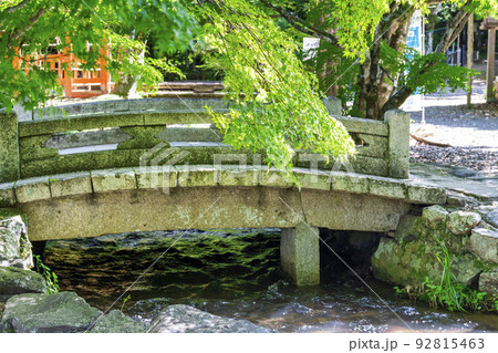 夏の京都　上賀茂神社（加茂別雷神社）　境内の御物井川(御物忌川)　京都府京都市 92815463