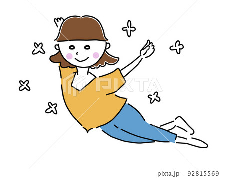 幸せすぎて空飛ぶ主婦　女性 92815569