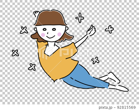 幸せすぎて空飛ぶ主婦　女性 92815569