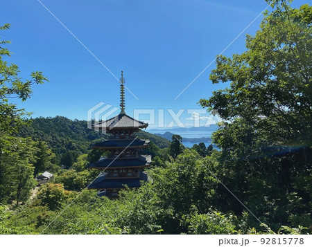 天橋立 弁天堂の五重塔 天橋立 弁天堂の五重塔 92815778