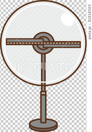 Illustration of a hologram fan viewed from the front 92816503