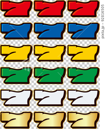 Six-color three-seven illustration 92816505