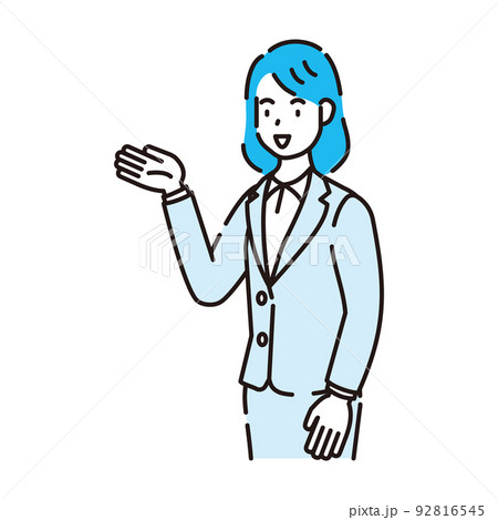 線画人物 92816545