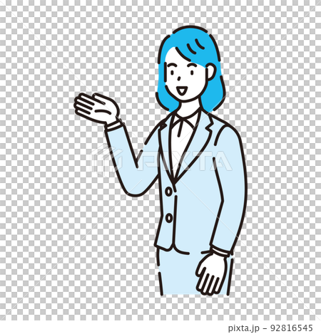 線画人物 92816545