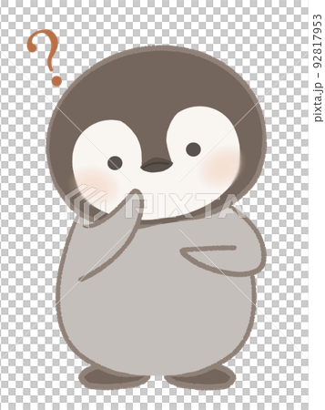 Illustration of a wondering penguin 92817953