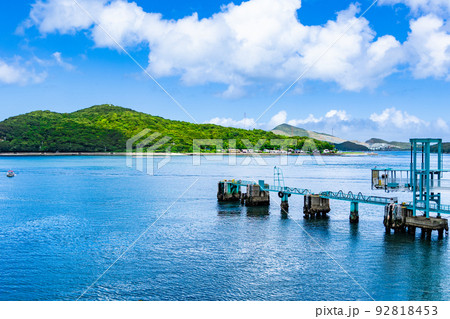 三重　鳥羽水族館からの海 92818453