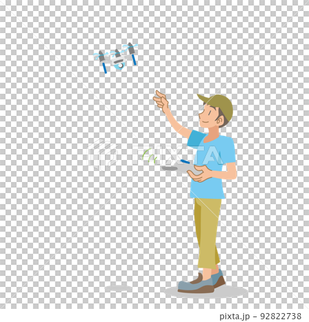 ドローン操作を楽しむ子供 92822738